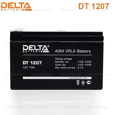 Аккумулятор Delta DT 1207 AGM (12 В / 7 Ач)