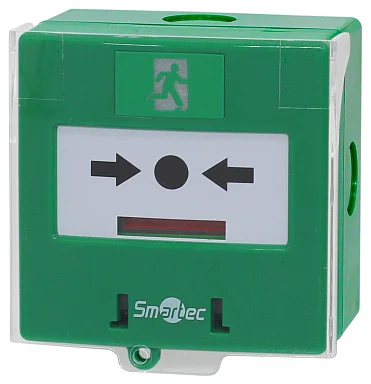 Кнопка выхода Smartec ST-ER415DLW-GN накладная механическая