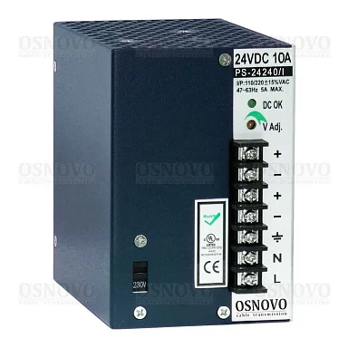 Блок питания OSNOVO PS-24240/I  24 В / 10А