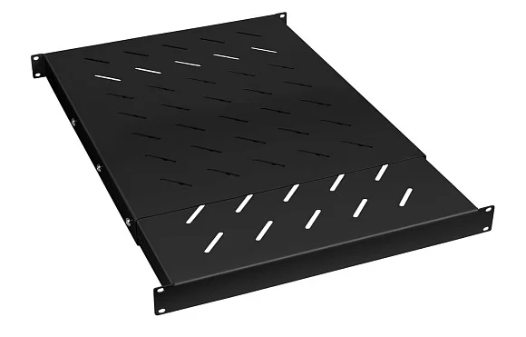 Cabeus SH-J018-SS-600-100KG-BK (11249c) Черная перфорированная полка, 1U