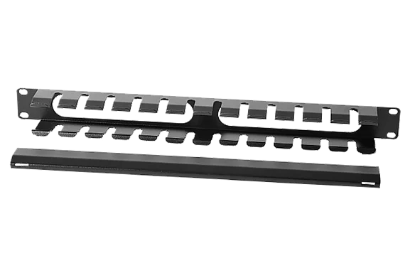 ЦМО ГКЗ-1U-9005 Горизонтальный 1U кабельный органайзер 19" Черный