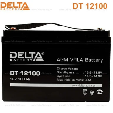 Аккумулятор Delta DT 12100 AGM (12 В / 100 Ач)
