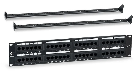 Cabeus PL-48-Cat.5e-Dual (7001c) Патч-панель 19"  на 48 портов