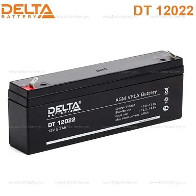 Аккумулятор Delta DT 12022 AGM (12 В / 2,2 Ач)