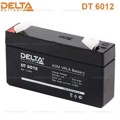 Аккумулятор Delta DT 6012 AGM (6 В / 0,3 Ач)