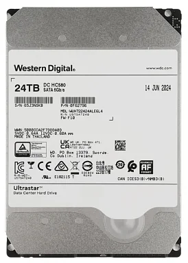 Жесткий диск HDD Western Digital WUH722424ALE6L4,  24 ТБ, 512 МБ 7200 об/мин