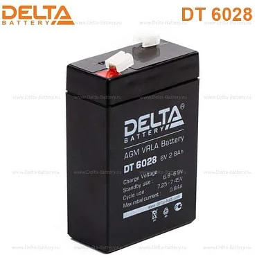 Аккумулятор Delta DT 6028 AGM (6 В / 2,8 Ач)