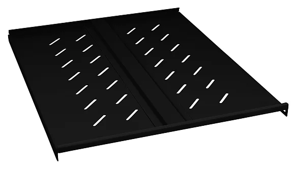 Cabeus SH-J018-FC-800m-100KG-BK (8623c) Черная перфорированная полка, 1U