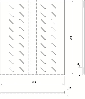 Cabeus SH-J018-FC-1000-100KG-BK (8625c) Черная перфорированная полка, 1U