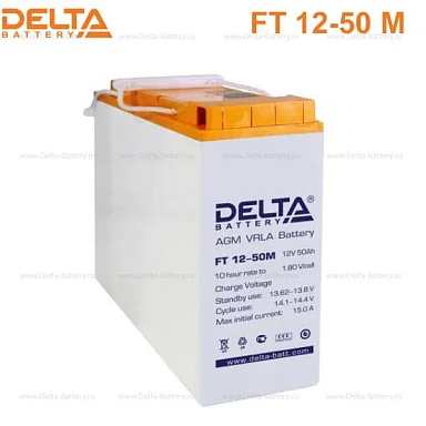 Аккумулятор Delta FT 12-50 M AGM (12 В / 50 Ач)