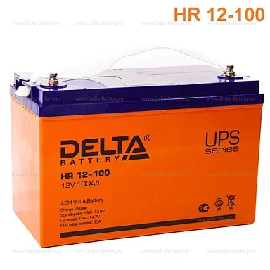 Аккумулятор Delta HR 12-100 AGM (12 В / 100 Ач)