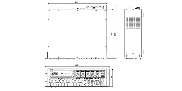 Inter-M PAM-520 Трансляционный усилитель 240 Вт, на 5 зон
