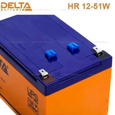 Аккумулятор Delta HR 12-51 W AGM (12 В / 12 Ач)