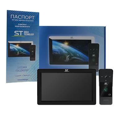 Монитор видеодомофона Space Technology ST-MР300/7 серия «Земля» ЧЕРНЫЙ