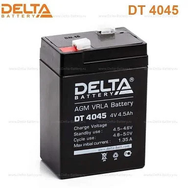 Аккумулятор Delta DT 4045 AGM (4 В / 4,5 Ач)