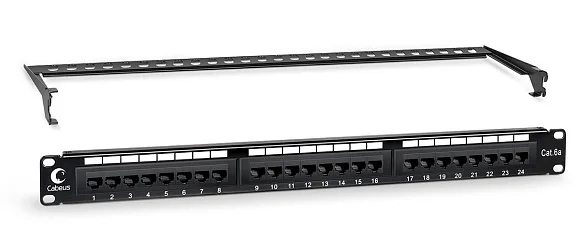 Cabeus PL-24-Cat.6a-Dual (7651c) Патч-панель 19"  на 24 порта