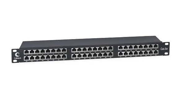 Cabeus PLHD-48-Cat.5e-SH-Dual IDC-1U (8890c) Патч-панель 19"  на 48 портов
