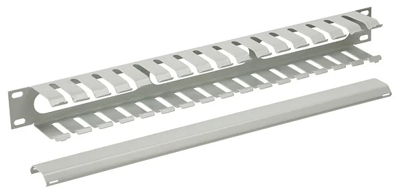 Cabeus JB07-1U-GY (7114c) Горизонтальный 1U кабельный органайзер 19" Серый
