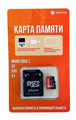 Жесткий диск microSD Optimus Optimus MicroSDXC 256Gb,  256 ГБ,