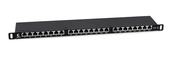 Cabeus PLHD-24-Cat.5e-SH-Dual-0,5U (9650c) Патч-панель 19"  на 24 порта