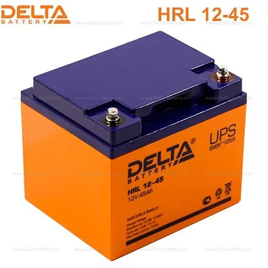 Аккумулятор Delta HRL 12-45 Х AGM (12 В / 45 Ач)
