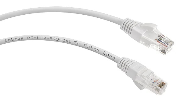 Патч-корд Cabeus PC-UTP-RJ45-Cat.5e-1.5m-WH-LSZH (9490c)