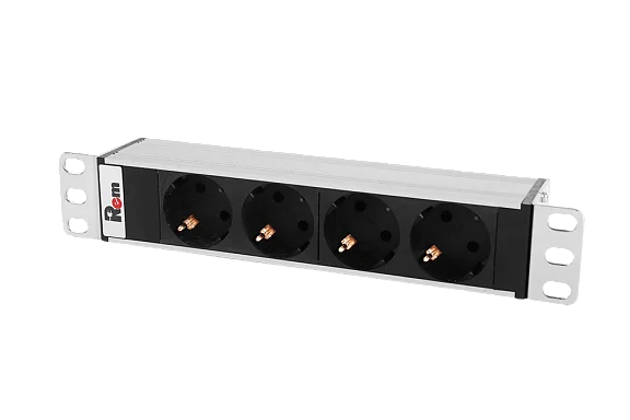 Rem R-10-4S-220-Z Горизонтальный блок розеток 10" , до 10А