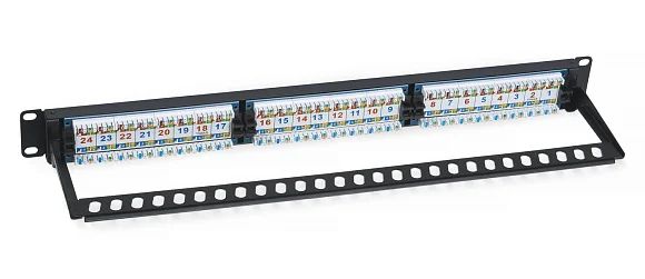 Cabeus PL-24-Cat.6a-Dual (7651c) Патч-панель 19"  на 24 порта