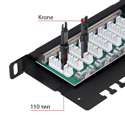 Cabeus PLHD-24-Cat.5e-SH-Dual-0,5U (9650c) Патч-панель 19"  на 24 порта