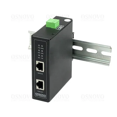 PoE Инжектор OSNOVO Midspan-1/903X(Booster), 1 PoE,  до 90 Вт