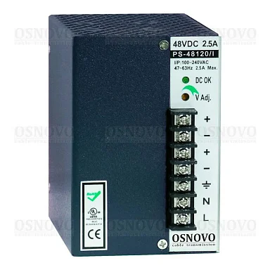 Блок питания OSNOVO PS-48120/I  48 В / 2,5А