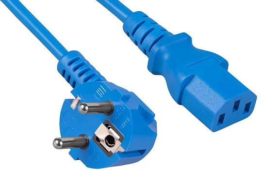 Cabeus PC-186-VDE-1.8M-BL (12021c) кабель питания Schuko + IEC 320 C13, 1.8 м
