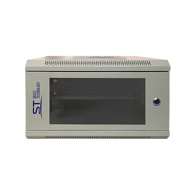 Space Technology ST-NC6U01 (СЕРЫЙ) С ПОЛКОЙ Настенный 6U телекоммуникационный шкаф 19"