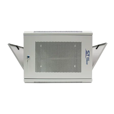 Space Technology ST-NCP9U600 (СЕРЫЙ) С ПОЛКОЙ Настенный 9U телекоммуникационный шкаф 19"