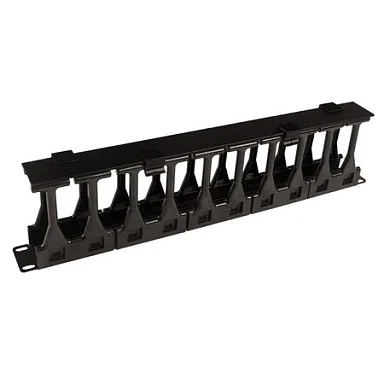 Cabeus JB08-1U-PL-BK (12669c) Горизонтальный 1U кабельный органайзер 19" Черный