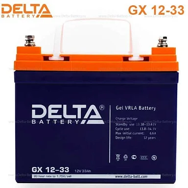 Аккумулятор Delta GX 12-33 GEL (12 В / 33 Ач)