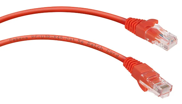 Патч-корд Cabeus PC-UTP-RJ45-Cat.5e-0.15m-RD (8986c)