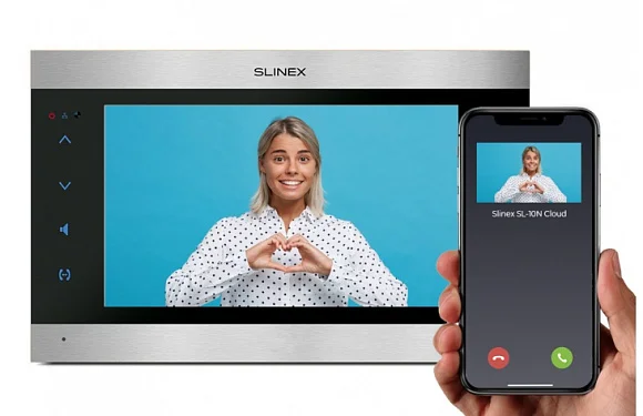 Монитор видеодомофона Slinex SL-10N Cloud Silver+Black