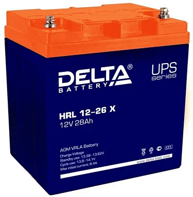 Аккумулятор Delta HRL 12-26 Х AGM (12 В / 26 Ач)