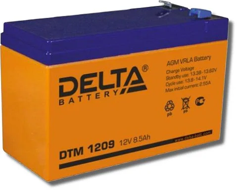 Аккумулятор Delta DTM 1209 AGM (12 В / 9 Ач)