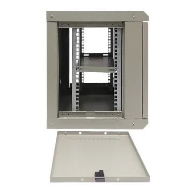 Space Technology ST-NC9U01 (СЕРЫЙ) С ПОЛКОЙ Настенный 9U телекоммуникационный шкаф 19"