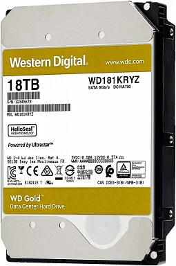 Жесткий диск HDD Western Digital WD181KRYZ,  18 ТБ, 512 МБ 7200 об/мин