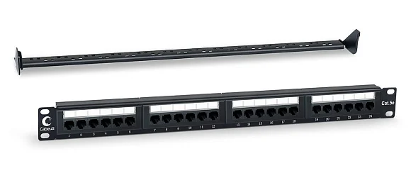 Cabeus PL-24-Cat.5e-Dual (7000c) Патч-панель 19"  на 24 порта