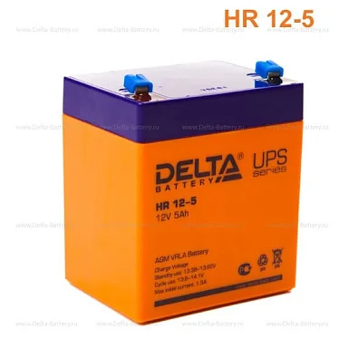 Аккумулятор Delta HR 12-5 AGM (12 В / 5 Ач)