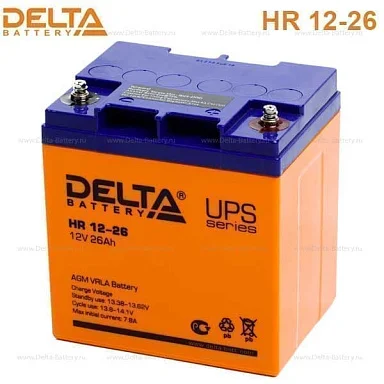 Аккумулятор Delta HR 12-26 AGM (12 В / 26 Ач)