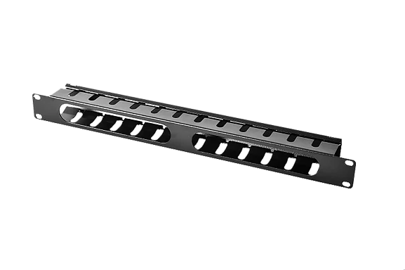 ЦМО ГКЗ-1U-9005 Горизонтальный 1U кабельный органайзер 19" Черный