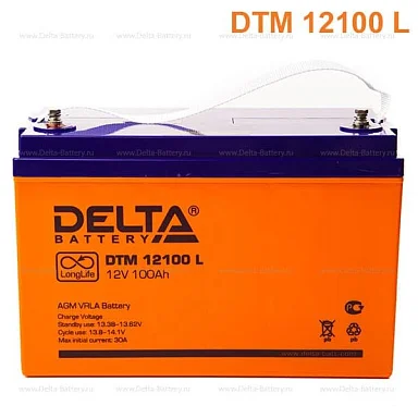 Аккумулятор Delta DTM 12100 L AGM (12 В / 100 Ач)