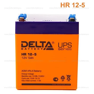 Аккумулятор Delta HR 12-5 AGM (12 В / 5 Ач)