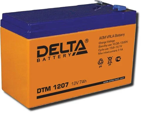 Аккумулятор Delta DTM 1207 AGM (12 В / 7 Ач)