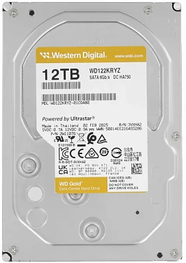 Жесткий диск HDD Western Digital WD122KRYZ,  12 ТБ, 512 МБ 7200 об/мин